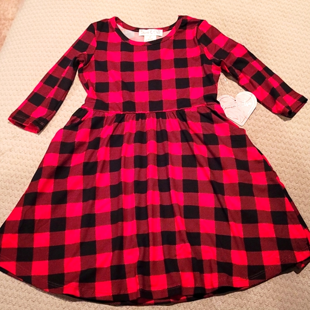 NWT Emma & Elsa Plaid Dress